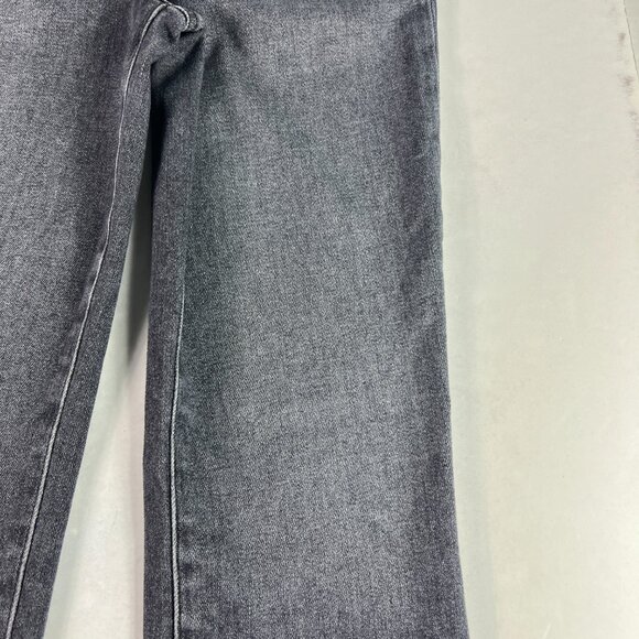 Paige Jeans Women 28x26* Cindy Cropped Straight Black Faded Raw Hem Denim Tag 27 - Picture 3 of 16